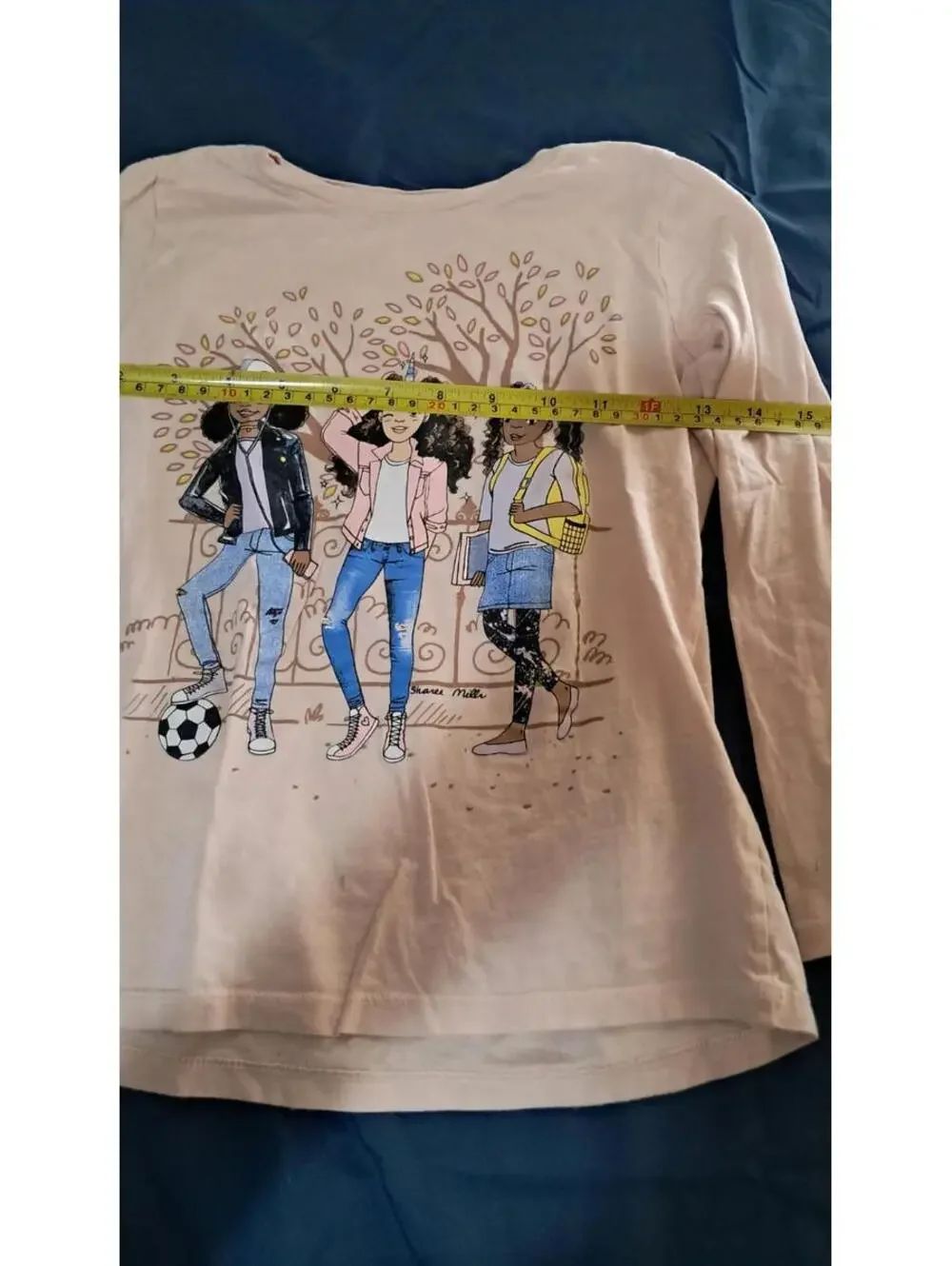 Place: Girls Size Med 7/8 Soccor Long Sleeve‎ Pink Shirt